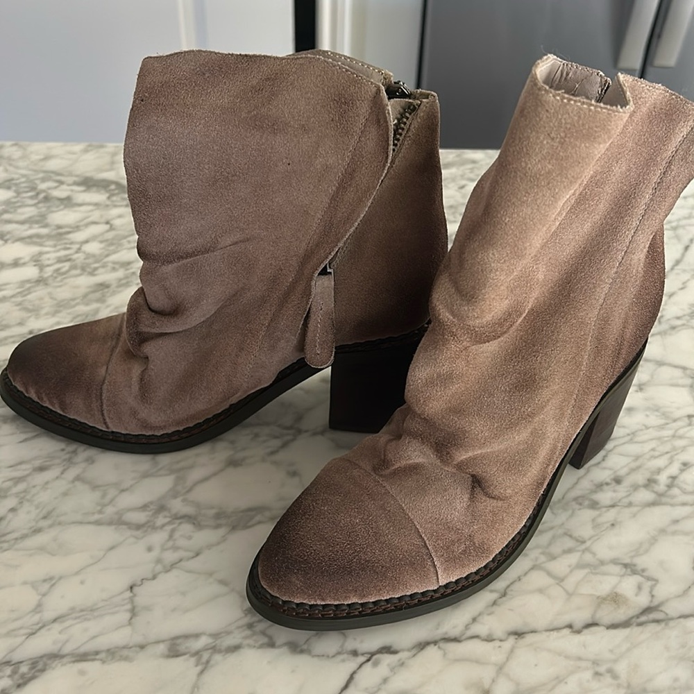 Suede booties